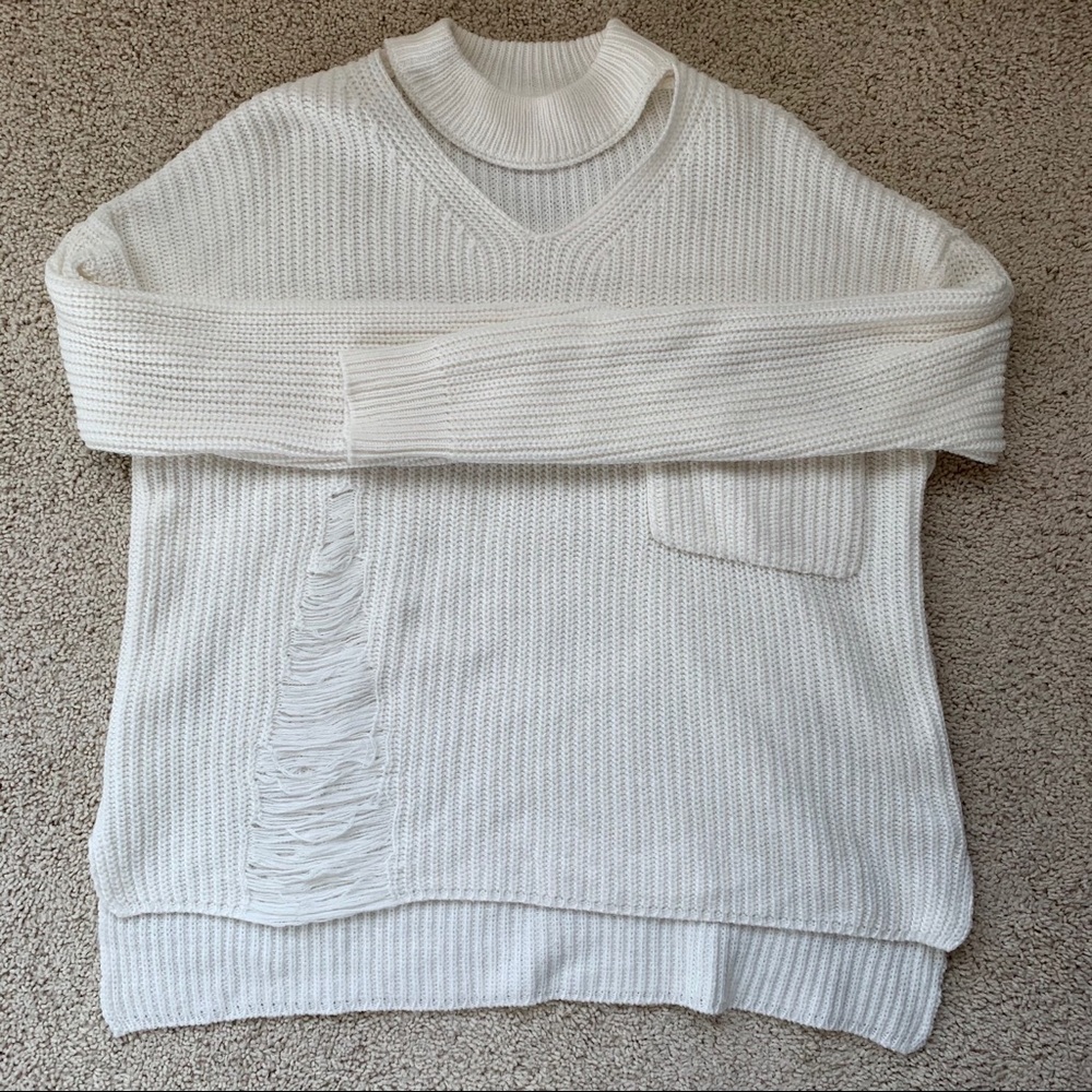 🛍Turtleneck Cut-Out Sweater